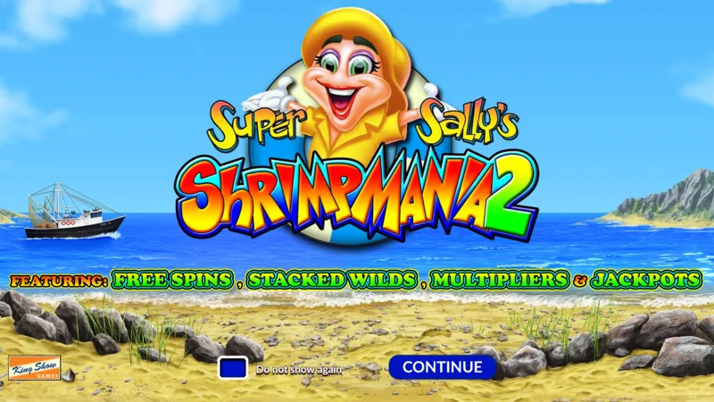 Super Sally's Shrimpmania 2 - 5x4 रीलों और 40-पेलाइन ग्रिड के साथ मुख्य स्क्रीन